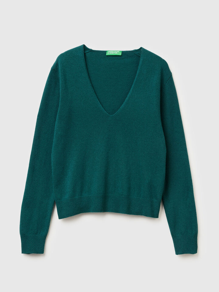 V NECK SWEATER L/S Women image number 5